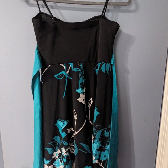 Black teal homecoming cocktail formal dress size small junior - Picture 5 of 8